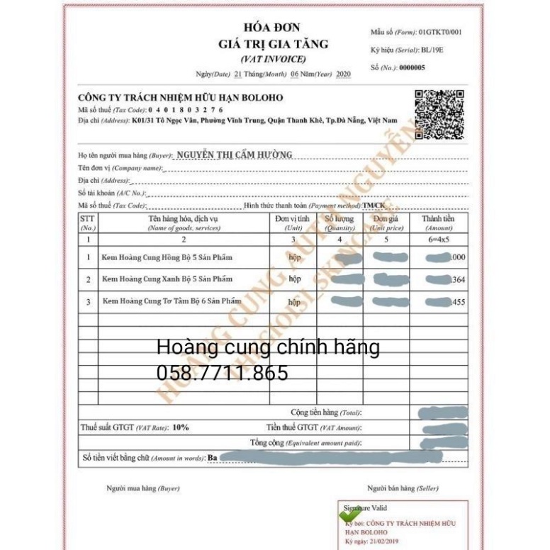 Bộ test mini kem Hoàng Cung Xanh hàng chuẩn chính hãng tác dụng giảm mụn dưỡng trắng mờ nám, da ngăm đen lì