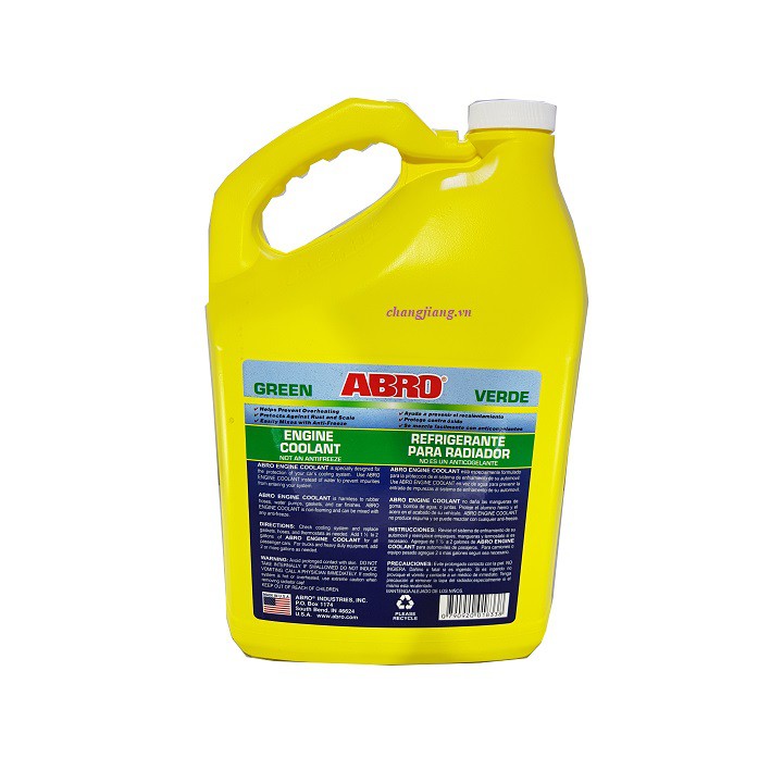 Nước Làm Mát Động Cơ  cho xe Ô Tô  ABRO ENGINE COOLANT Xanh 3.78 Lít - Nước Giải Nhiệt ABRO