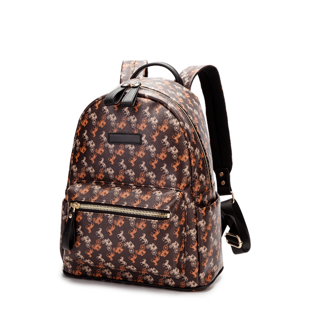 BALO DA HỌA TIẾT NGỰA KÉO XE ĐỨNG FORM