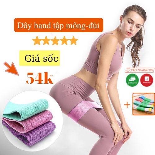 Dây mini band kháng lực tập chân mông AOLIKES dây đàn hồi phụ kiện tập gym yoga GYGA