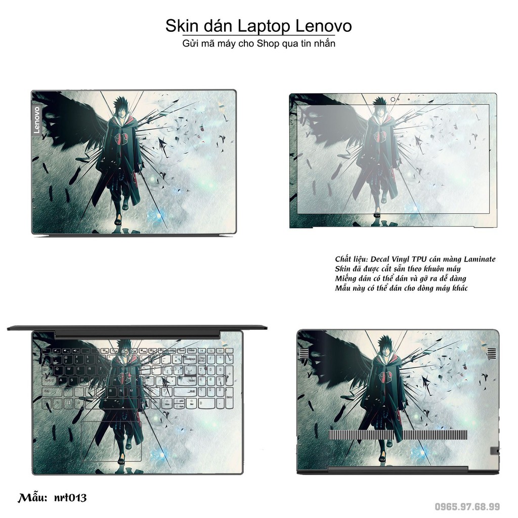 Skin dán Laptop Lenovo in hình Naruto (inbox mã máy cho Shop)