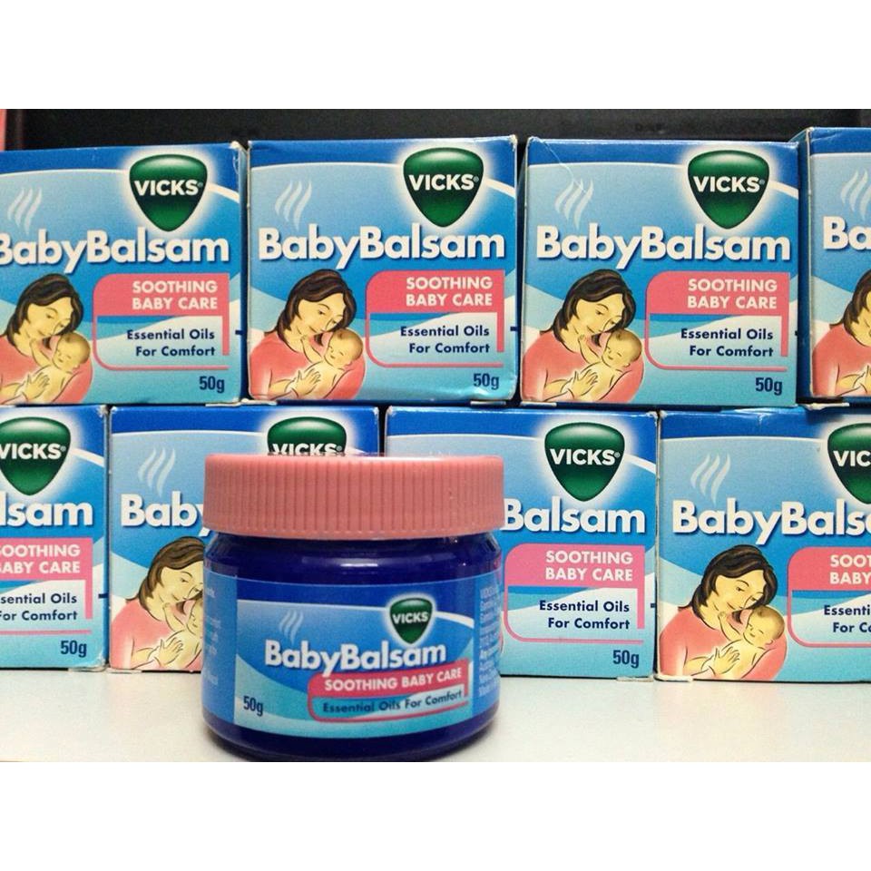 Vick Baby Balsam – Dầu thoa giữ ấm, giúp giảm ho, sổ mũi, ngạt mũi cho trẻ