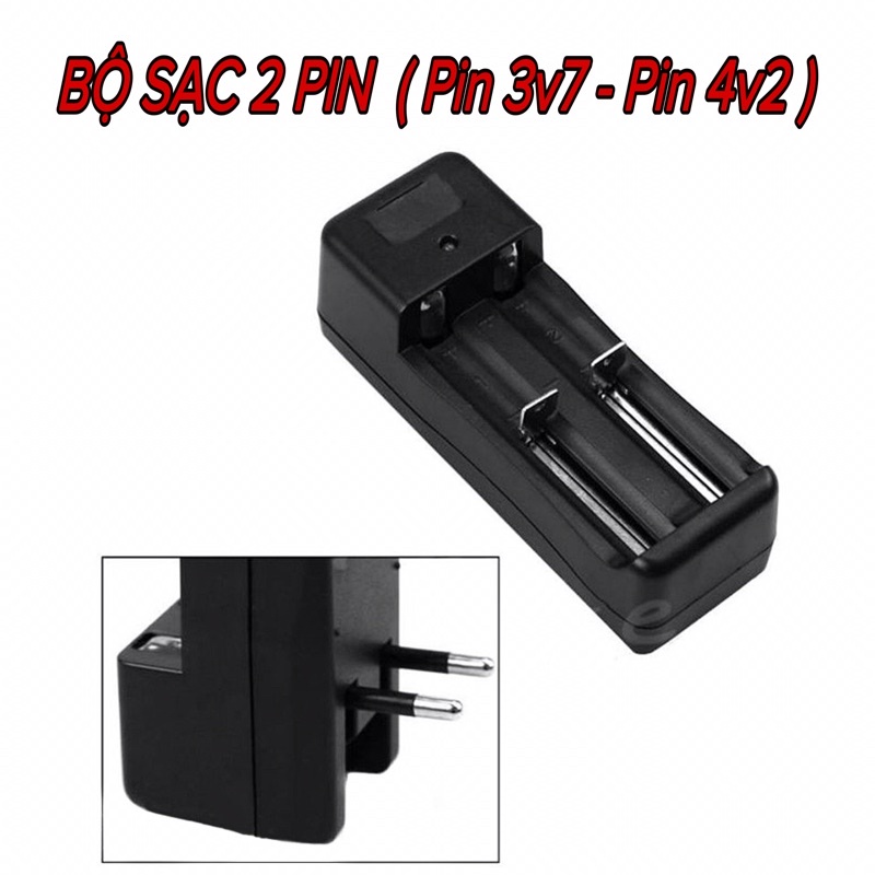 BỘ SẠC 2 PIN 3v7 / 4v2 ( sạc 2 pin)
