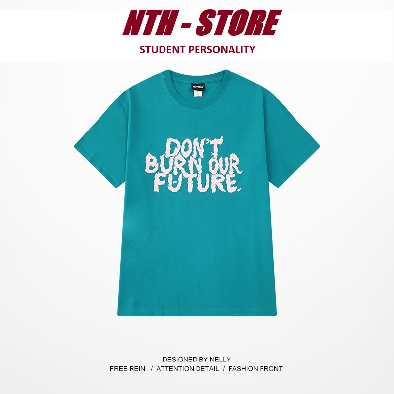 Áo Nelly - Áo phông Nelly Heybig 100% cotton - FUTURE XANH