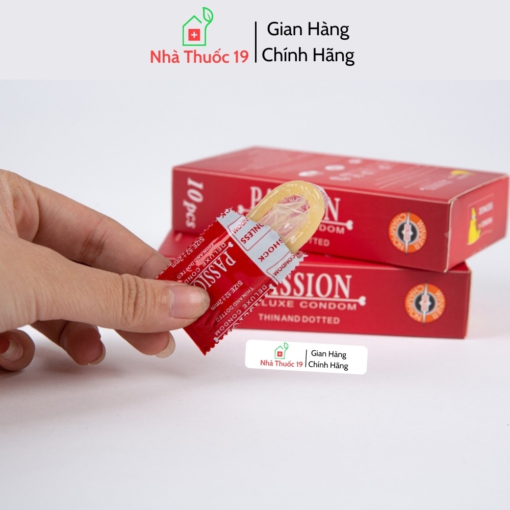 Bao Cao Su Siêu Mỏng Passion Deluxe Condom Gân Gai Longshock (1 Chiếc BCS)