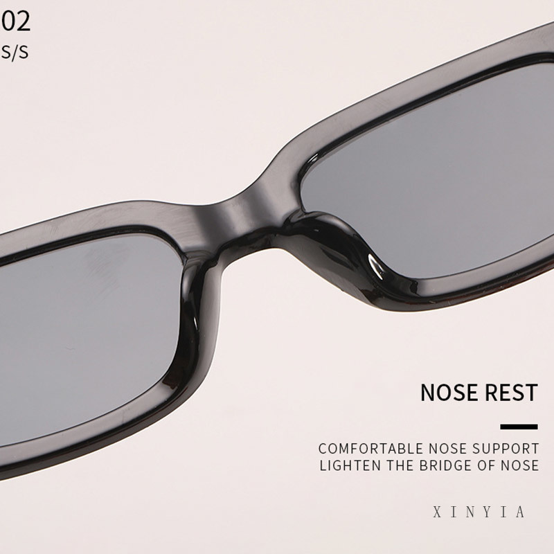 Kính mát gọng chữ nhật phong cách hip hop cho nam và nữ tùy chọn màu sắc