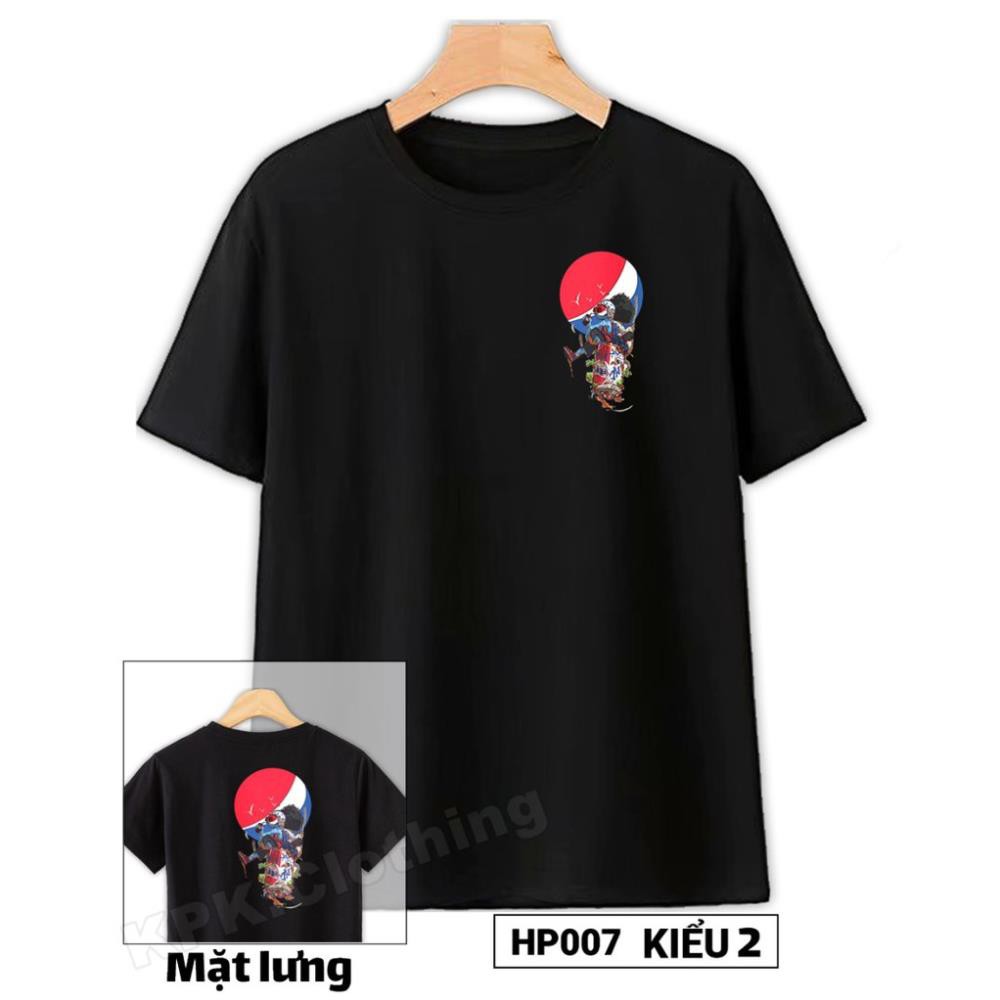 HOT- Áo Thun Cotton Hiphop Pepsi Unisex Nam Nữ Trắng Đen