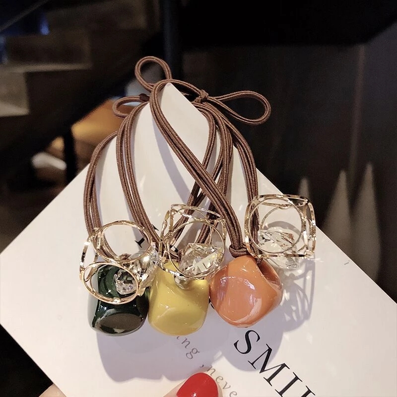 Dây buộc tóc đính đá đáng yêu dành cho nữ