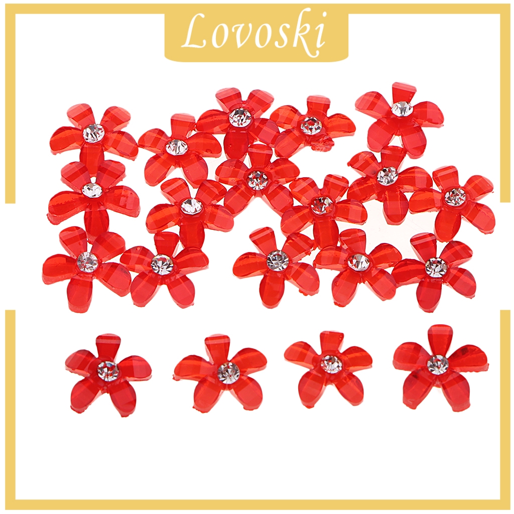 Bộ 20 NúT Hoa ĐíNh Đá NhiềU MàU SắC