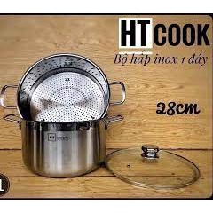 Bộ nồi Xửng hấp HT Cook 28cm vung kính