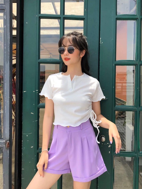 Quần Short Nữ gập gấu mới ra