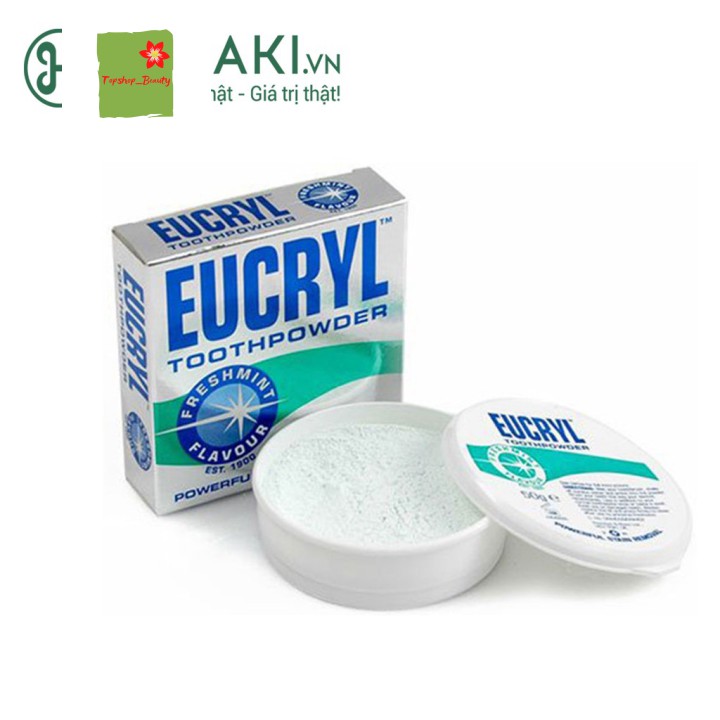 Bột Làm Trắng Răng Hương Bạc Hà EUCRYL Tooth Powder Fr