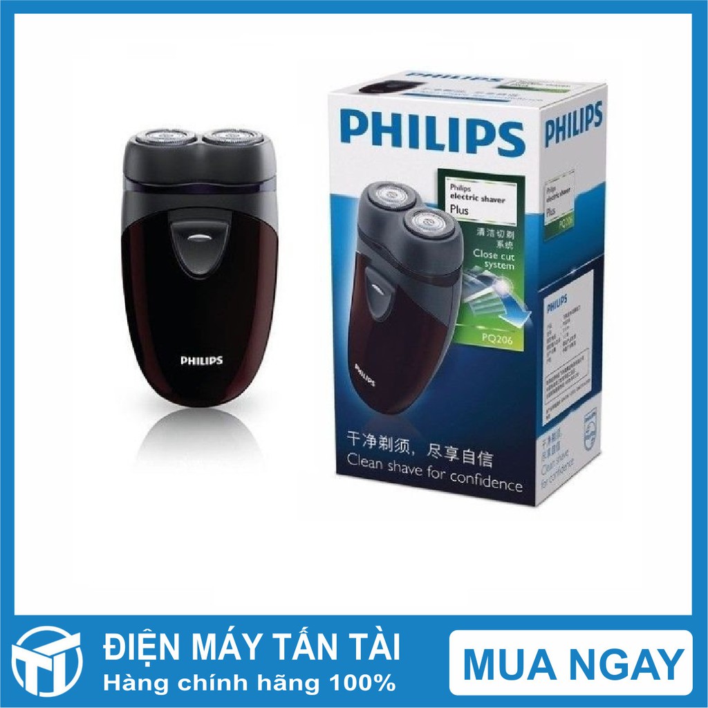 Máy cạo râu philips PQ206 dành cho nam, siêu bên, siêu êm - PQ206,Thuận tiện mang theo Lưỡi cắt tự mài bén