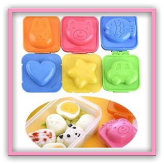 Bộ 6 khuôn ép, làm cơm, thạch kiểu Nhật cho bé