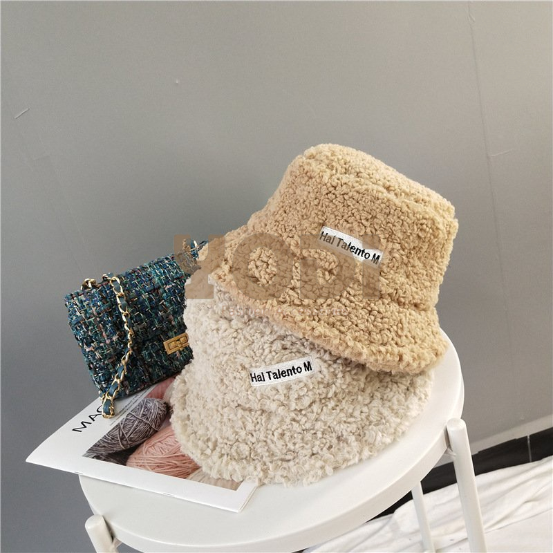 Nón bucket lông cừu - Mũ tai bèo Ulzzang phong cách thời trang Hàn Quốc sang trọng dễ thương