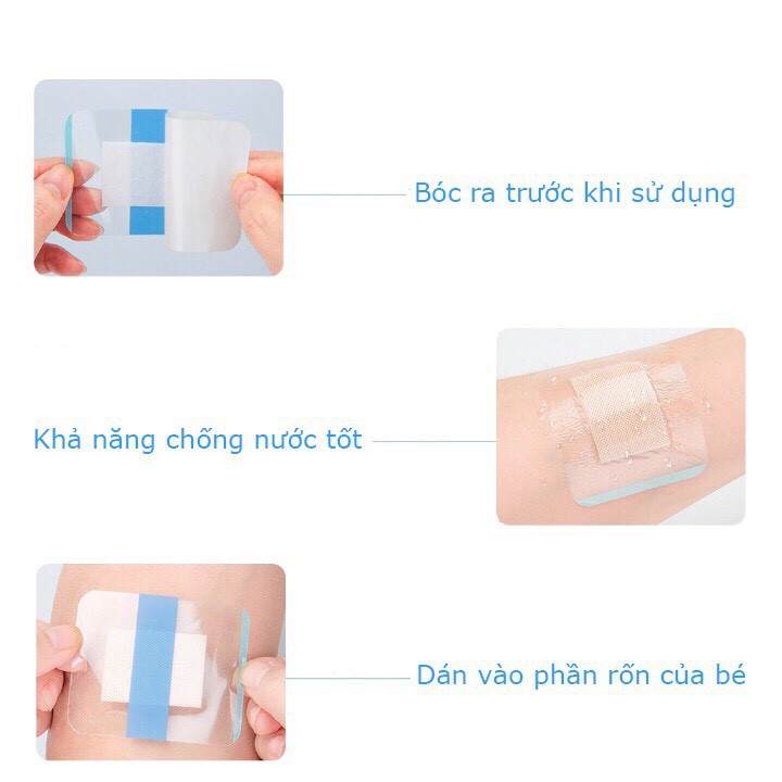 Hộp 10 miếng dán rốn chống nước cho bé sơ sinh (BDR10)