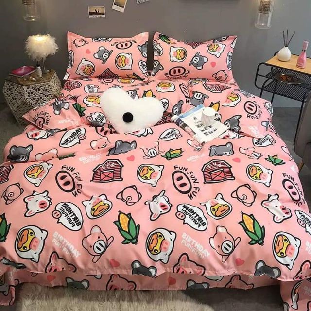 Cotton poly mặt heo