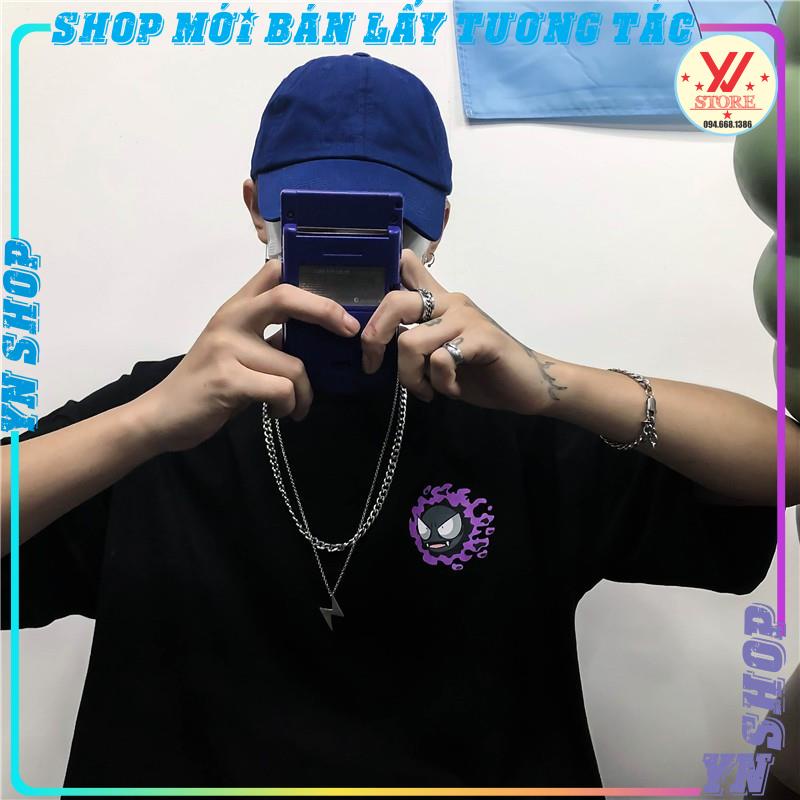 Áo thun nam nữ tay lỡ quả cầu lửa tím in tim , áo phông form rộng unisze phong cách ulzzang YNSHOP