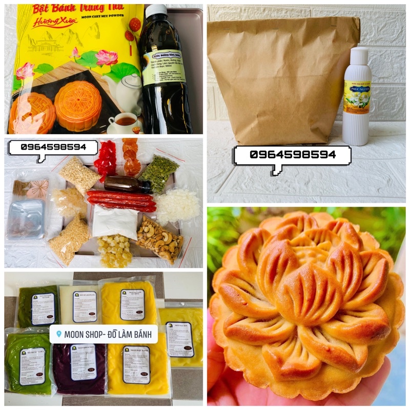 Combo nguyên liệu làm bánh nướng bánh dẻo trung thu