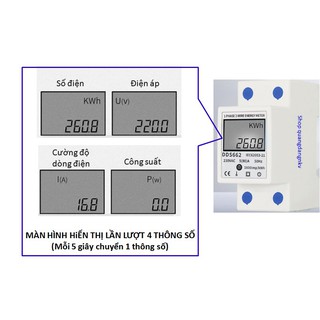 Công tơ điện tử 80A đo số điện tiêu thụ (kWh)