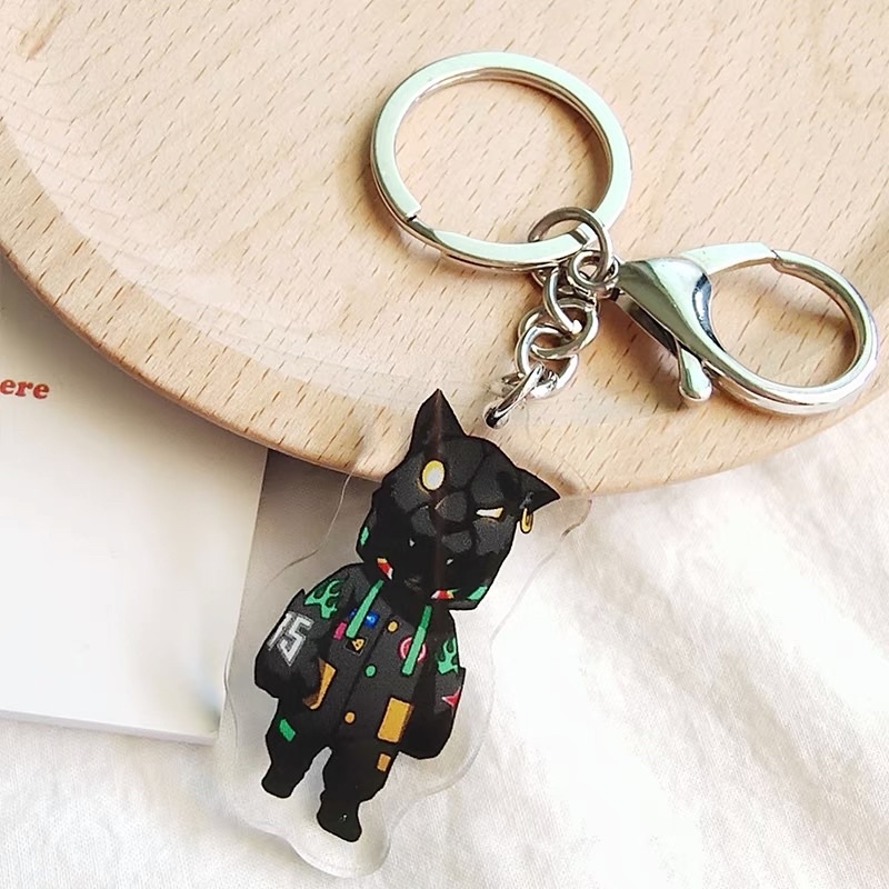 Móc khoá mica hình Báo Đen siêu cưng_Wang Yibo