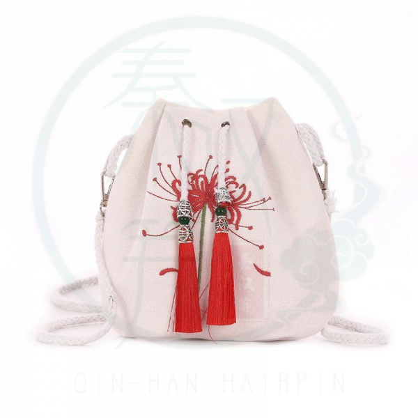 Túi đeo chéo thêu họa tiết phong cách Trung Hoa thanh lịch dành cho n