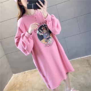 Áo thun cổ tròn dài tay thời trang xinh xắn cho nữ