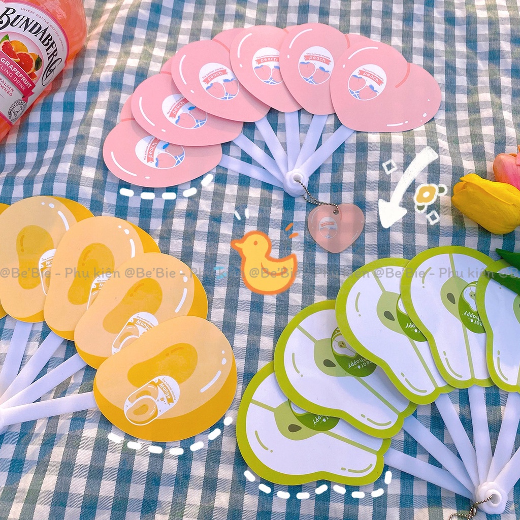 Quạt cầm tay nhựa 6 miếng hình dễ thương BeBie - BP391