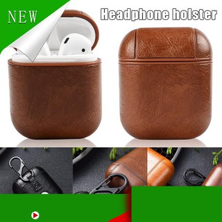 Bao da pu bảo vệ hộp đựng tai nghe airpods 1 / 2