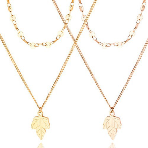 Dây Chuyền Nữ 2 Tầng Titan Ko Đen TT 2887