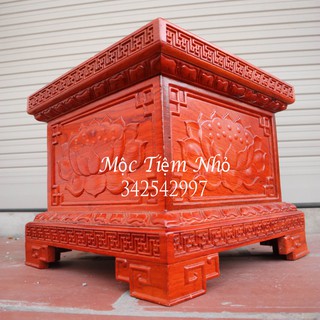 Đế kê tượng,Đôn chân loa cao 30cm gỗ Hương