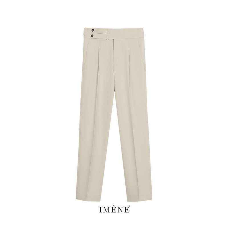 QUẦN TÂY NAM LƯNG CAO IMÈNE SIDETAB- KHUY RÚT 1 BÊN