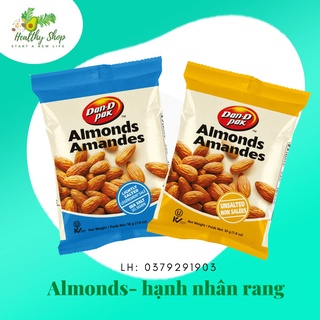 Hạnh nhân rang muối, không muối - Almond Dan D Pak 50g