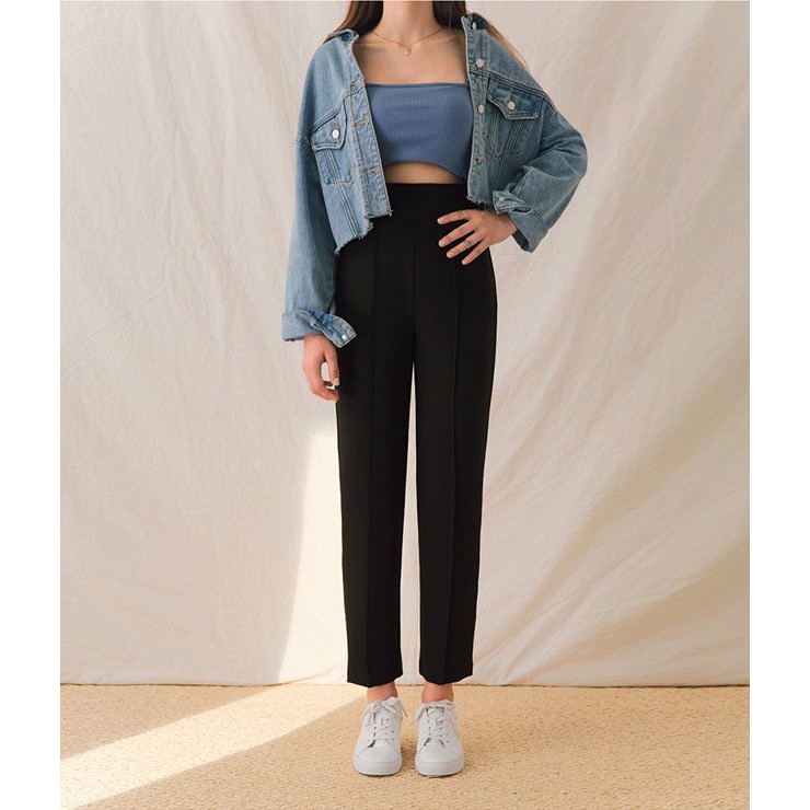 Quần ống đứng li trước cạp cao khó nhăn nữ Air Space 2031823011 | BigBuy360 - bigbuy360.vn