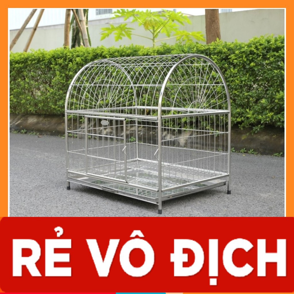 [Mã PET50 giảm 10% - tối đa 50K đơn 250K] [1 ĐỔI 1 NẾU HÀNG LỖI HỎNG] LỒNG NUÔI CHÓ MÈO BẰNG INOX [Grab: hoả tốc 1h]