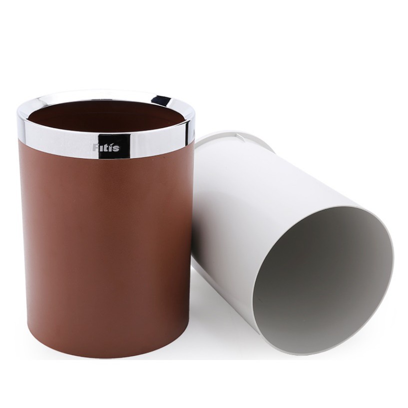 Thùng Rác Fitis Dual Rom1-904 Màu Nâu
