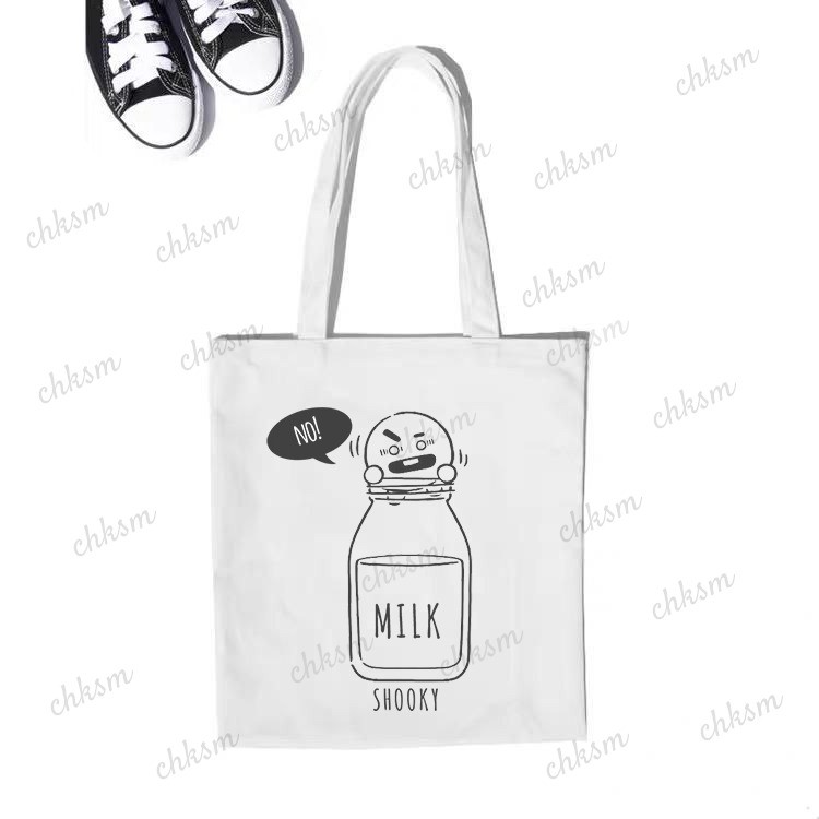 Túi Tote Hàn Quốc Hình Nhân Vật Bt21 (A3)