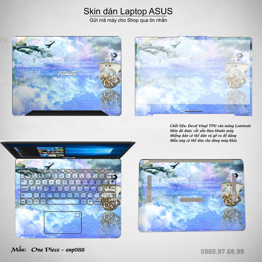 Skin dán Laptop Asus in hình One Piece nhiều mẫu 8 (inbox mã máy cho Shop)