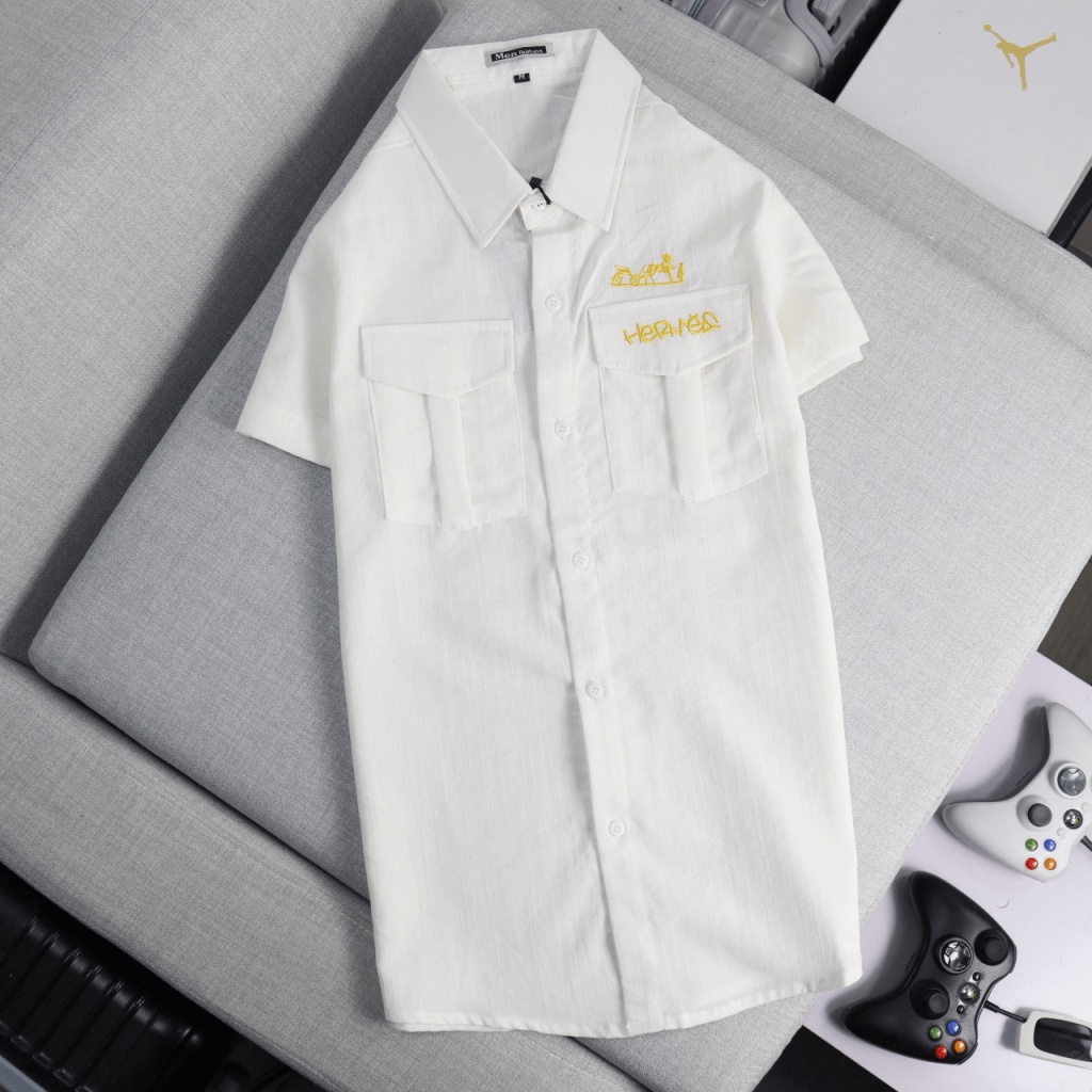 (HCM) ÁO SƠ MI NAM NGẮN TAY ĐŨI THỜI TRANG SIÊU XỊN CHO CÁC ANH EM - THỜI TRANG NAM PHONG CÁCH ĐẲNG CẤP KM FASHION