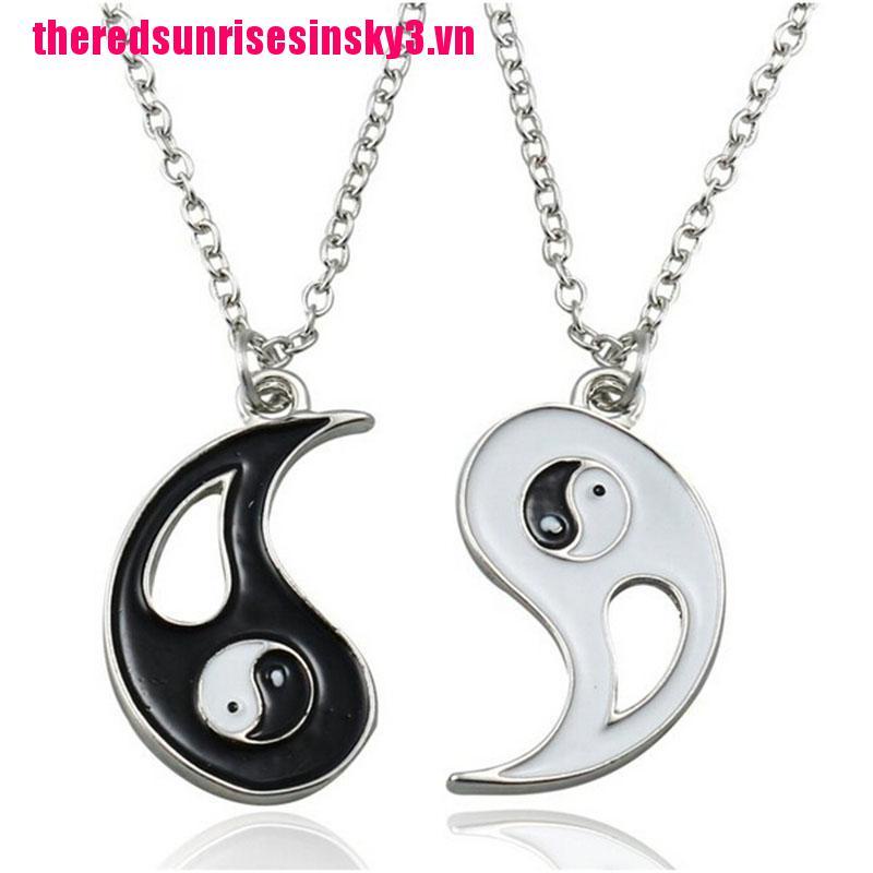 Set 2 Vòng cổ Tình Bạn Màu Trắng Đen
