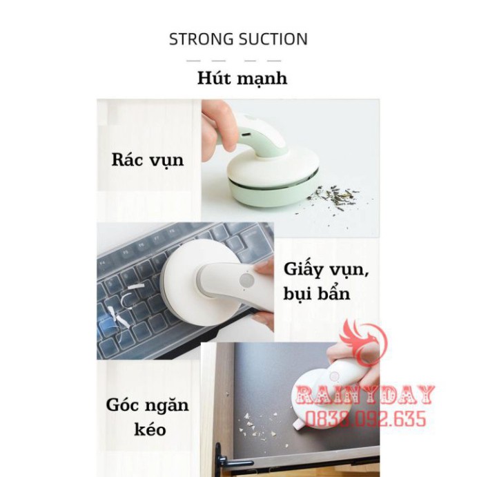 Máy hút bụi bàn phím laptop máy tính pc mini cầm tay không dây sạc pin để vệ sinh tiện lợi | BigBuy360 - bigbuy360.vn