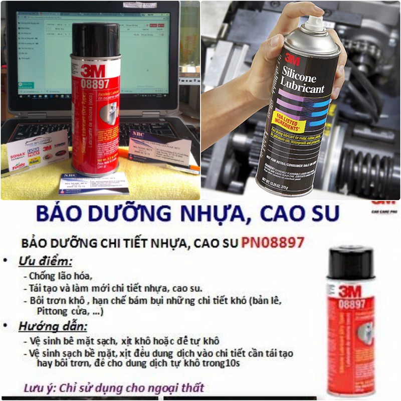 Dung Dịch Bôi Trơn Và Phục Hồi Cao Su 3M 08897