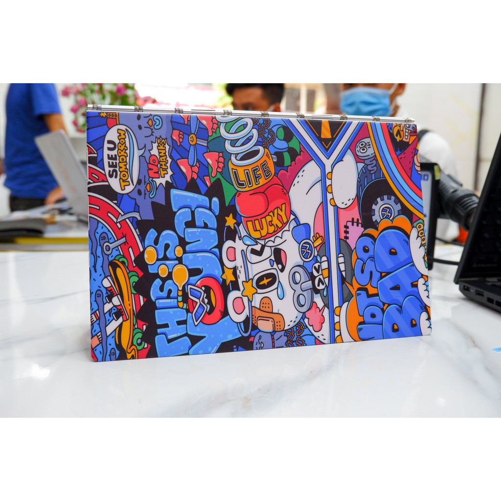 Decal Skin dán Laptop mẫu Stickerbomb