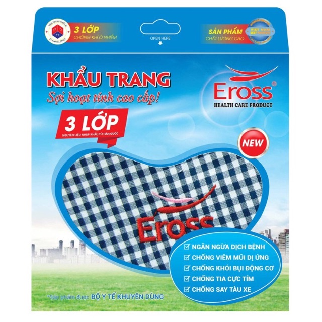 KHẨU TRANG 3 LỚP CAO CẤP EROSS - MẪU NAM, NỮ | BigBuy360 - bigbuy360.vn
