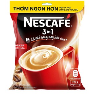 Túi 46 gói x 17g nescafe 3in1 rang xay đậm đà hài hòa