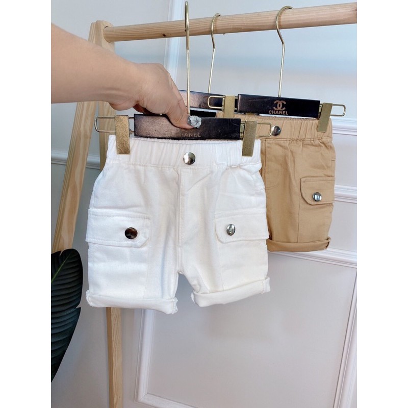 Quần kaki túi hộp quần sọt short bé trai size 1-7 (8-23kg)