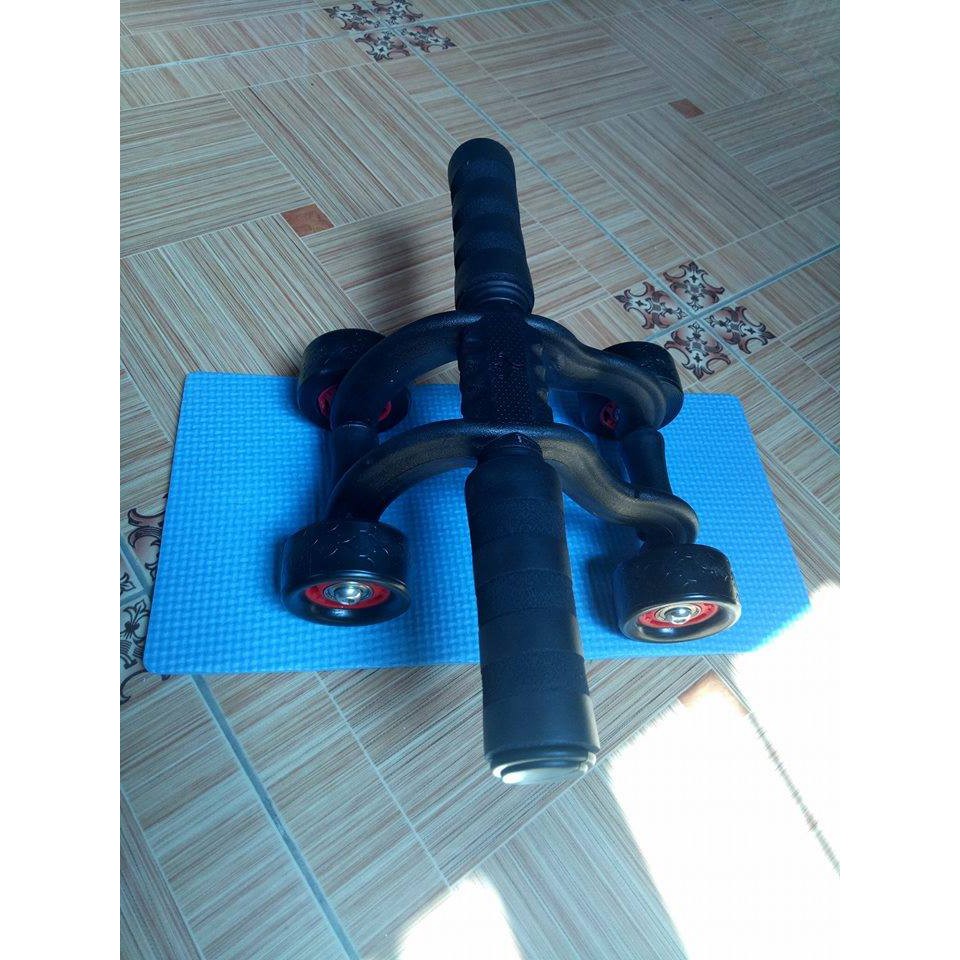 CON LĂN TẬP CƠ BỤNG 4 BÁNH (Tặng kèm thảm tập)