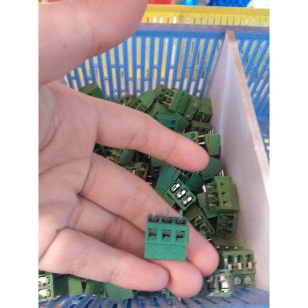 Domino 2, domino 3 xanh lá , xanh dương , domino nối dây KF301-2P KF301-3P 5.08mm - 300V/16A
