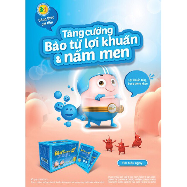 CỐM BIO ACIMIN GOLD GIÚP BÉ TIÊU HÓA KHỎE VÀ ĂN NGON HỘP 30 GÓI