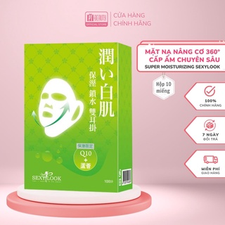  Mặt nạ nâng cơ 360o SEXYLOOK cấp ẩm chuyên sâu  xanh lá  hộp 10 miếng x 30ml 